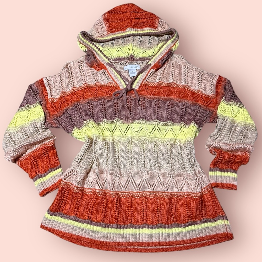 Keren Hart Multicolor Knit Hoodie Sweater M